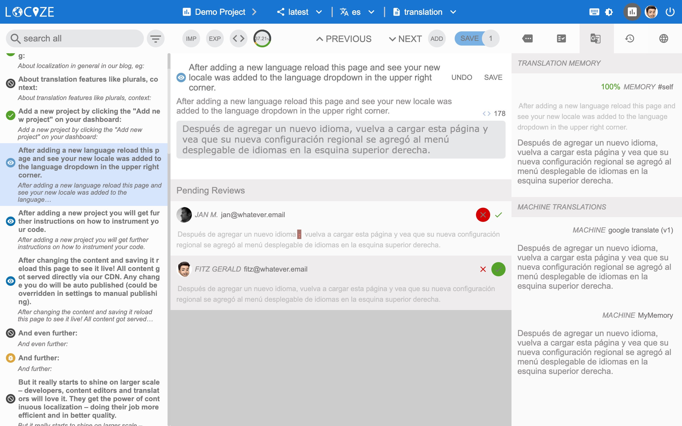 Click to view larger locize © inweso GmbH