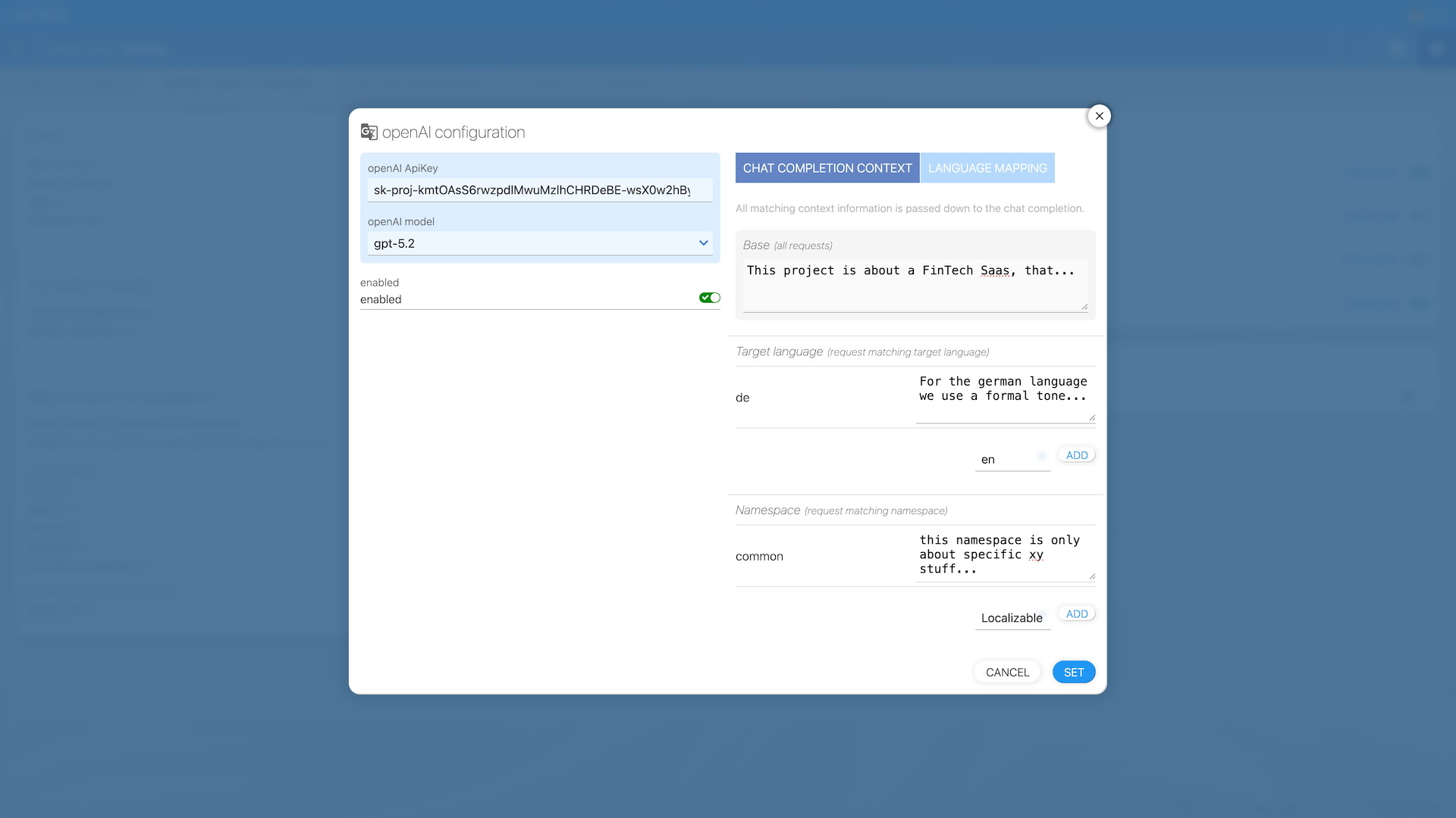 Click to view larger Add translation context in Locize
